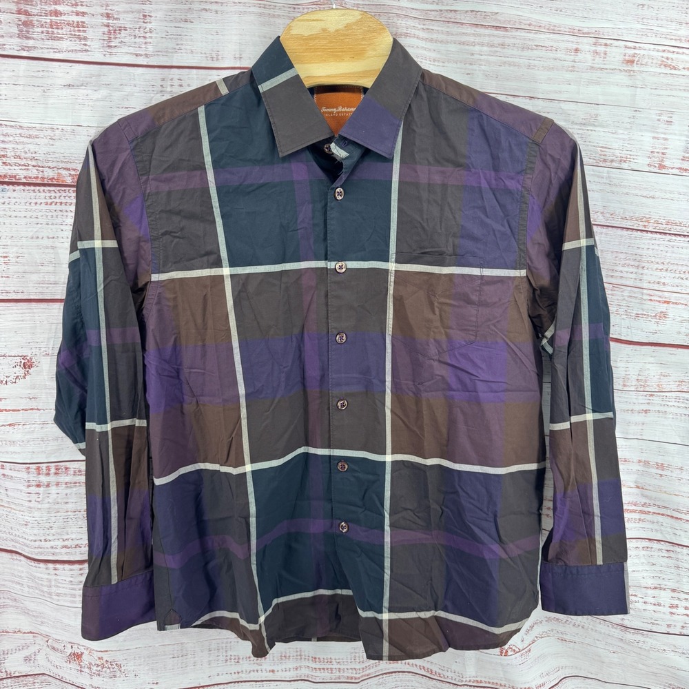 Tommy Bahama Island Estate Shirt Mens‎ Size XL Tartan Plaid Casual Preppy NEW